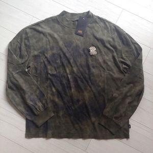 VANS NEW Boxy Check Mockneck Pullover Sweatshirt